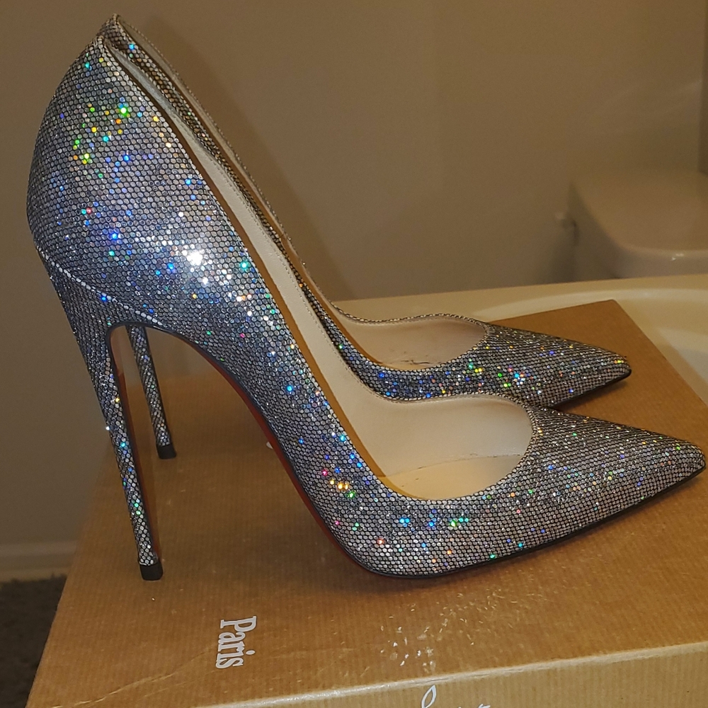 Christian Louboutin glitter heels